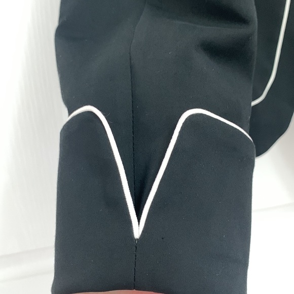 JonesNewYork black Blazer with white piping accent - Picture 3 of 5